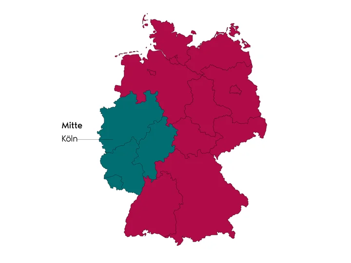 Karte Landesverband Mitte